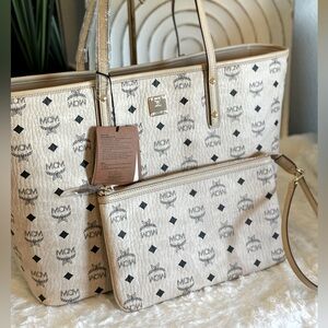 BNWT! MCM Tote with Pouch.